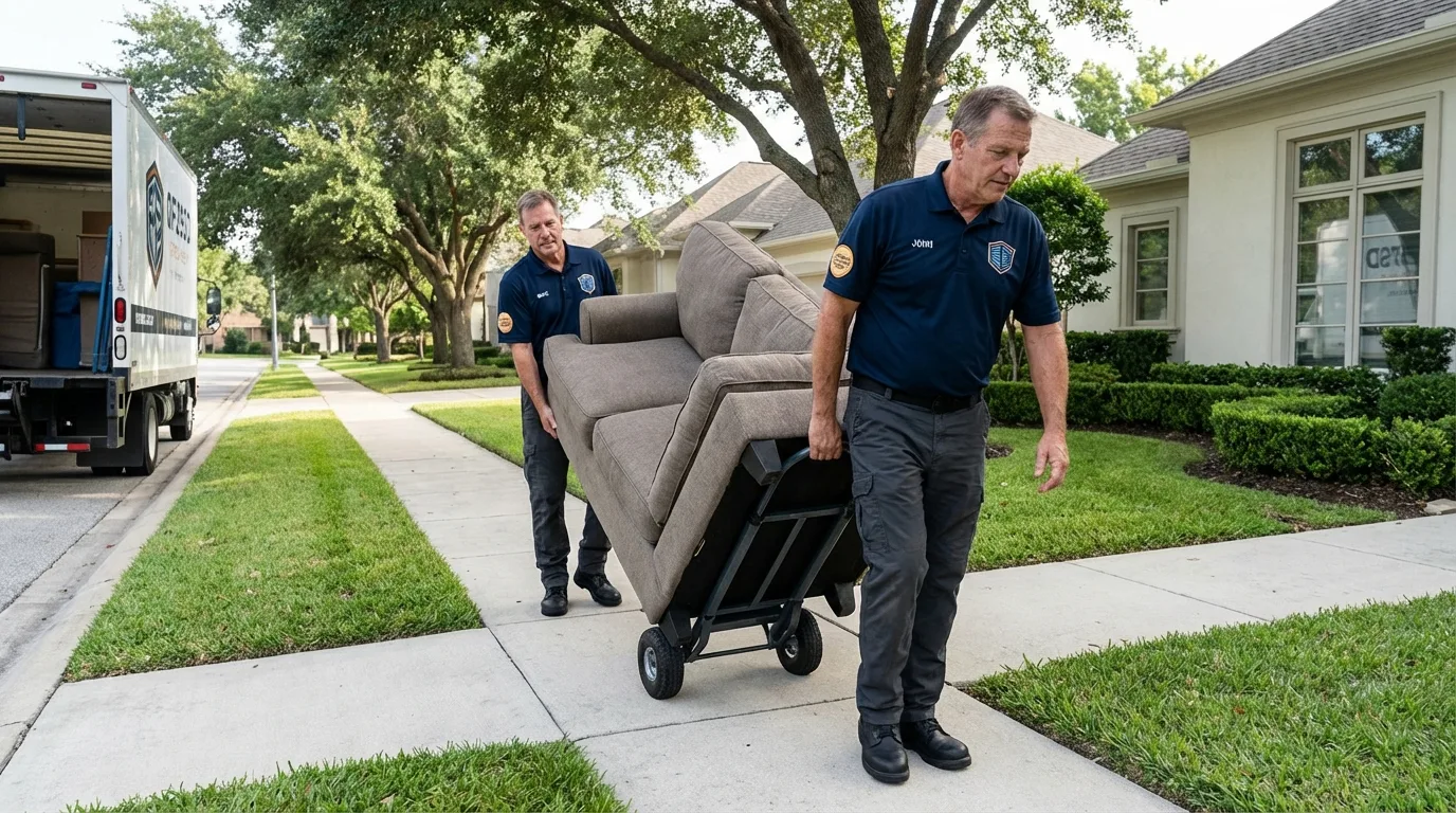 Local residential moving crew loading furniture in Lemon Grove, CA